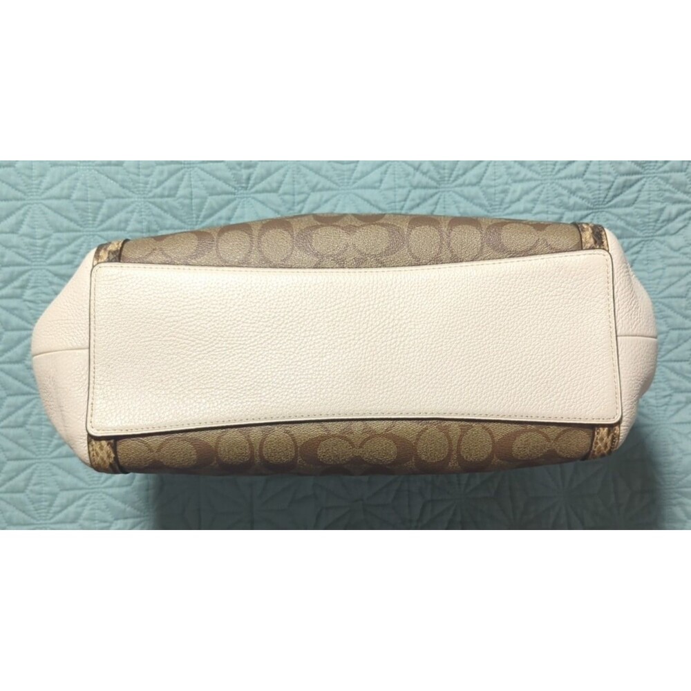 Coach Kristy Colorblock Leather Snake Embossed 3 compartment shoulder bag in EUC - Picture 14 of 14